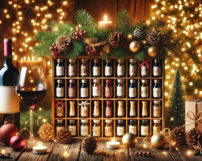 Wijn adventskalender aftellen naar de feestdagen