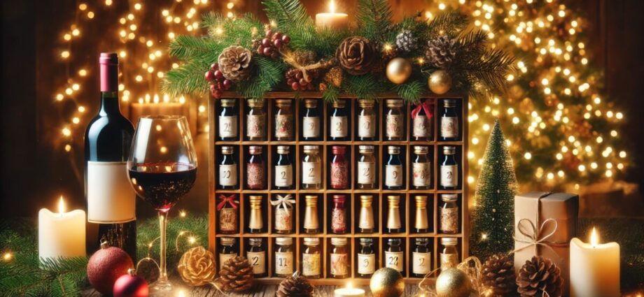 Wijn adventskalender aftellen naar de feestdagen